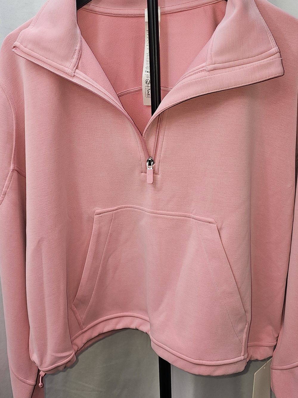 Lululemon NWT Brushed Softstreme Half Zip Pink Tide Sz 12 - Picture 3 of 15